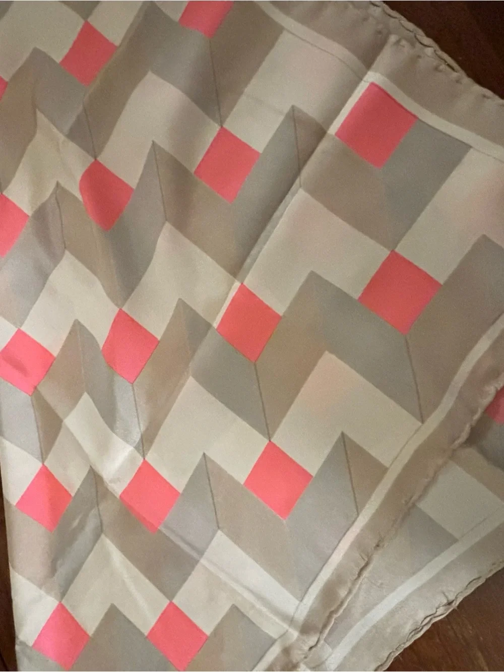 Vintage Burmel Silk Hand Rolled Square  Scarf Made In Italy